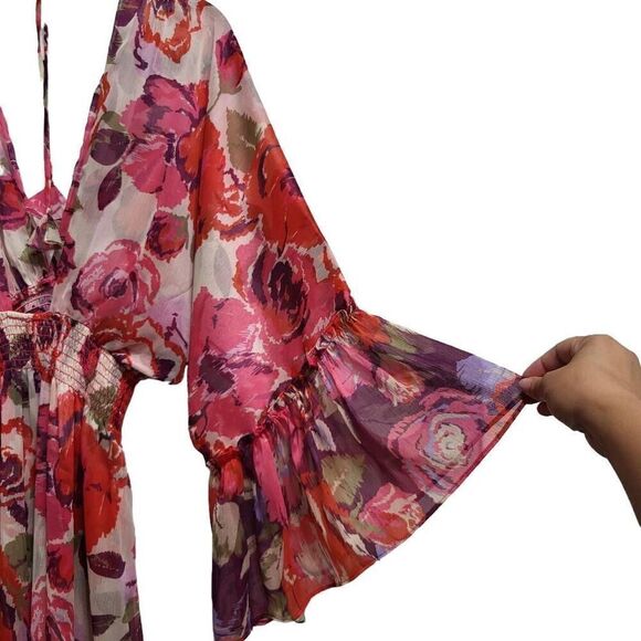 MISA LOS ANGELES SHADI DRESS - FLORAL BURST, sz med - Picture 6 of 16